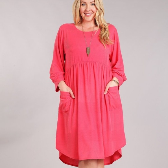 Fanette - Pique Knit A-line Dress